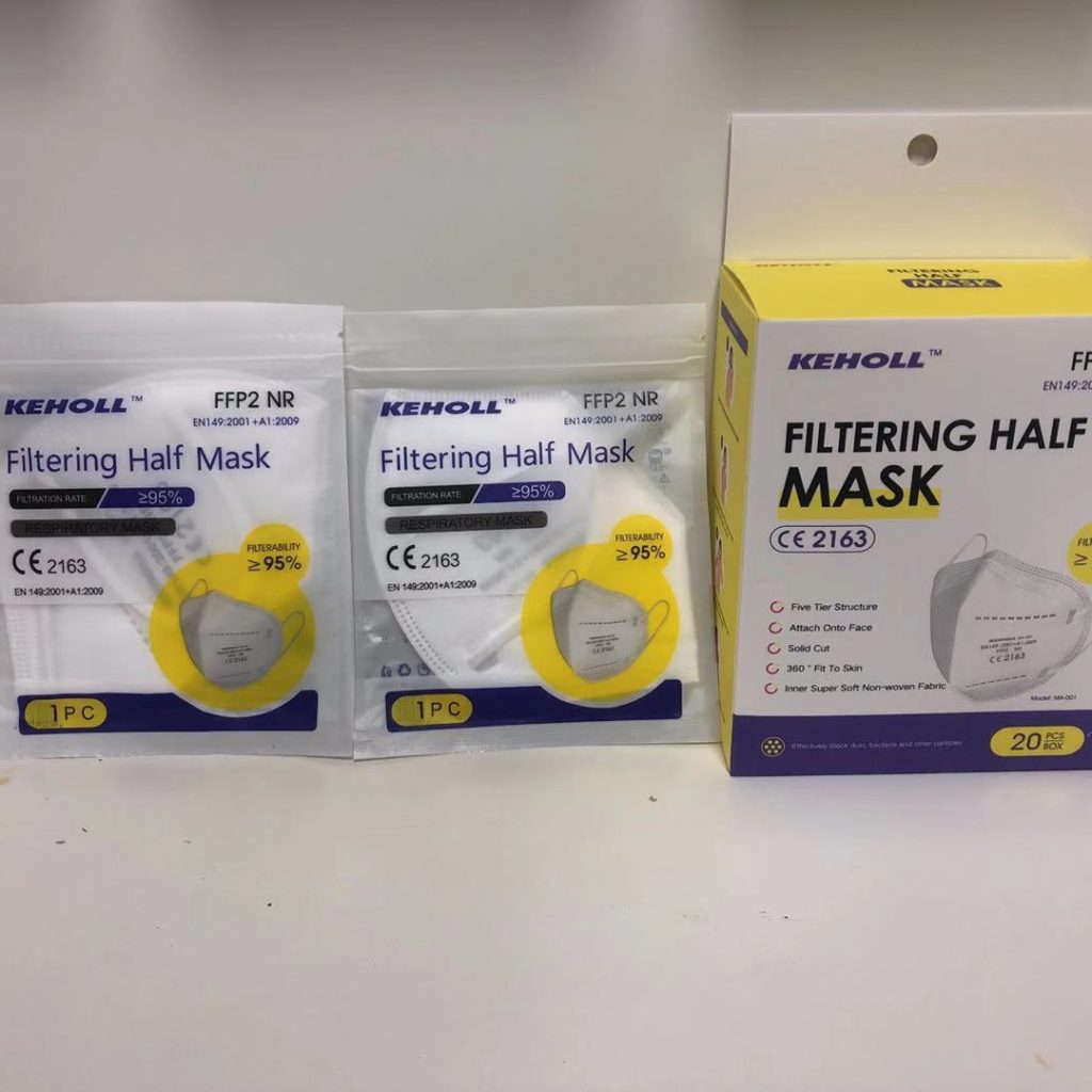 Covid Schutzausrüstung FFP2 Atemschutzmasken Covid Rescue FFP2 KN95 Masks Keholl